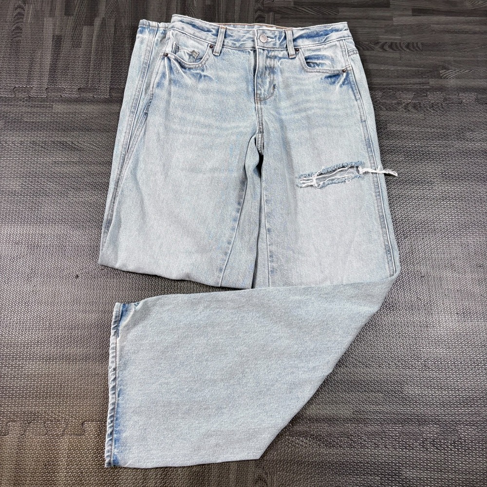 Pacsun Jeans Womens 24 Blue Casey Low Rise Baggy Light Wash Wide Leg Denim